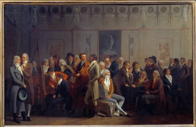 Reunión de Artistas en el Taller del Pintor Jean Baptiste Isabey