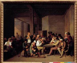 Jugadores en un cabaret