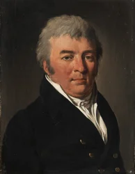Retrato de un hombre con chaqueta abotonada