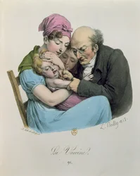 La vacuna, grabado por François Seraphin Delpech, 1827