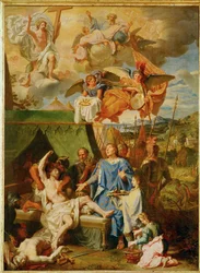 San Luis curando la escrófula (pintura sobre lienzo)