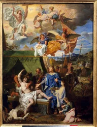 Taumaturgia: El rey Luis IX (San Luis) curando las escrófulas