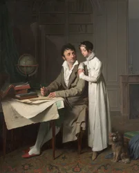 La lección de geografía (Retrato de Monsieur Gaudry y su hija)
