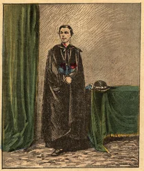 Louis-Gaston de Segur (Louis Gaston de Segur) (1844-1879) Obispo francés - - Grabado de "La enseñanza religiosa por los ojos. Álbum maravilloso" de Louis Maitrejean y Georget Ramond - Francia 1910