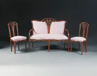 Conjunto de salón de caoba, c.1900
