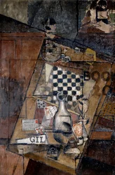 Naturaleza muerta con un tablero de ajedrez, 1912