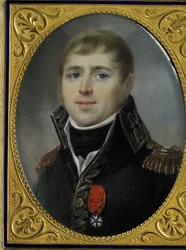 Carel Hendrik Ver Huell (1764-1845), vicealmirante de la flota bátava y ministro de la Marina de la República Bátava, condecorado con la cruz de oficial de la Legión de Honor, que le fue concedida en 1804