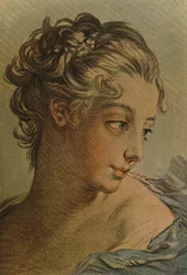 La cabeza de una joven, c1760-1790, 1913