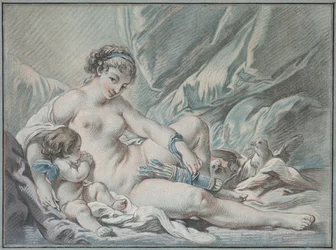 El amor pide a Venus que le devuelva sus armas