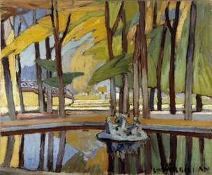 Lavabo en el parque de Versalles Pintura de Louis Mathieu Verdilhan (1875-1928) Siglo XX Mención obligatoria: Colección Fundación Saludos de Provenza, Marsella