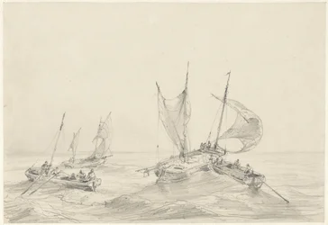 Mar con barcos de pesca