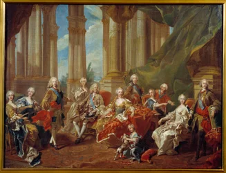Rey Felipe V (1683 - 1746) de España y su familia