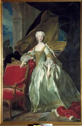 Retrato en pie de Marie Therese Raphaelle, Infanta de España, Delfina de Francia (1726 - 1746)