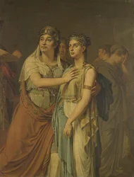 Las actrices Joanna Cornelia Ziesenis-Wattier y Geertruida Jacoba Grevelink-Hilverdink