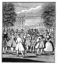 La alta sociedad en el parque de St James, 1750