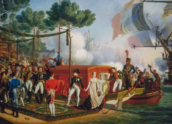 Napoleón Bonaparte y María Luisa desembarcan en Amberes