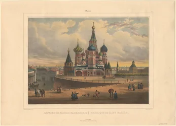 La Catedral de San Basilio en Moscú, 1845