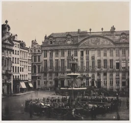 Construcción sin título de la fuente conmemorativa, julio de 1856