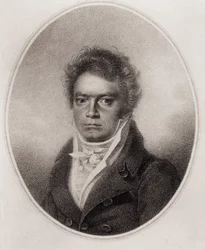 Beethoven, Ludwig, van. Compositor alemán (grabado)