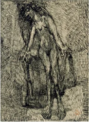 Desnudo sentado