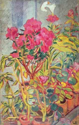 Azaleas, c.1918 (óleo sobre tabla)