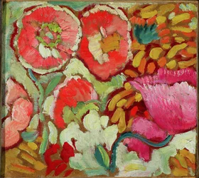 Flores del jardín de Agay, c.1908 (óleo sobre cartulina)