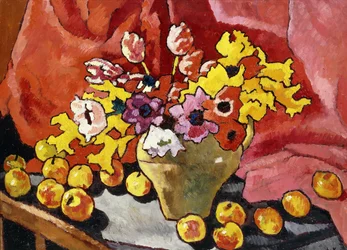 Pitcher, Anemones, Tulips and Apples; Cruche, Anemones, Tulipes et Pommes