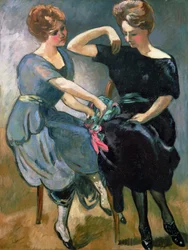 Las dos hermanas, c.1912 (óleo sobre lienzo)