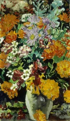 Jarrón de flores; Vase de Fleurs, c.1930 (óleo sobre lienzo)