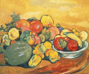 Verduras y frutas (óleo sobre lienzo)
