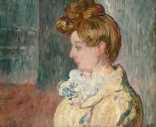 Mujer en el Moulin Rouge, c.1902 (óleo sobre papel)