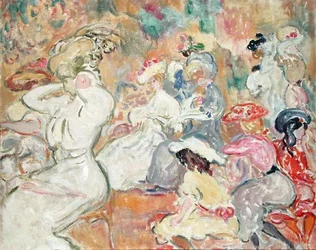 Mujeres jóvenes en el jardín, c.1898 (óleo sobre lienzo)