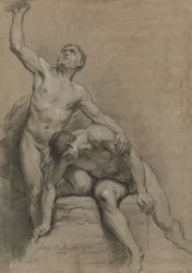 Dos desnudos masculinos, 1710