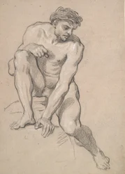 estudio de un desnudo masculino