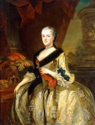 Retrato de Maria Josepha, Reina de Polonia, de pie, tres cuartos de longitud