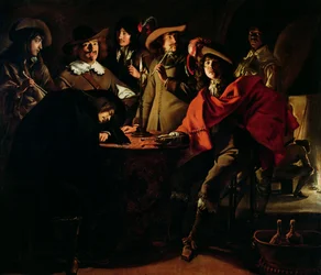 Los guardias fumando, 1643
