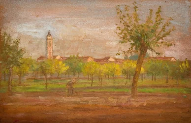 El pueblo de Cairate, Lombardía, 1877
