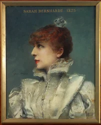 Actriz Sarah Bernhardt ... (pintura sobre lienzo)