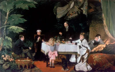 El almuerzo en el invernadero, 1877
