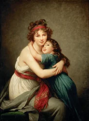 Autorretrato con su hija, Julie, c. 1789