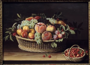 Cesta de frutas y cestas de fresas