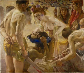 Salomé y la cabeza de San Juan Bautista (pintura sobre lienzo)