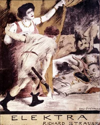 Richard Strauss, ilustración de la partitura de Elektra por Louis Corinth en 1908. colección privada Milán