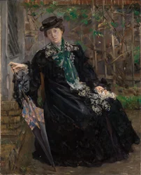 Retrato de la señora Charlotte Berend-Corinth en el jardín