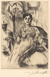 Interior con mujer