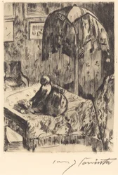 Interior con lámpara de pie, 1916