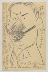 Lovis Corinth a Carl Strathmann: postal, matasellada el 21 de febrero de 1904
