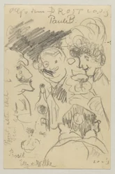 Lovis Corinth a Carl Strathmann: postal, matasellada el 23 de septiembre de 1905