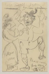 Lovis Corinth a Carl Strathmann: postal, matasellada el 25 de febrero de 1904