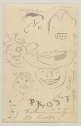 Lovis Corinth a Carl Strathmann: postal, matasellada el 27 de marzo de 1905